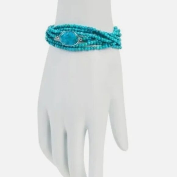 Mine Finds by Jay King Turquoise 7 Strand Bracelet - Picture 4 of 9